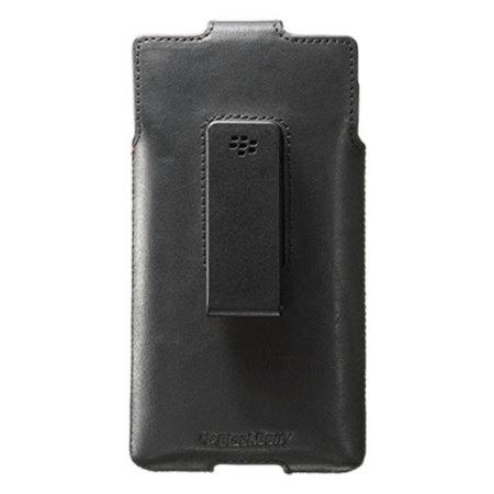 Official Blackberry Priv Leather Swivel Holster Case - Black