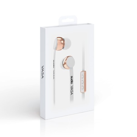 Auriculares Sudio VASA para iOS y Android - Rosa Dorados / Blancos
