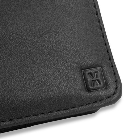 Olixar Premium Microsoft Lumia 550 Genuine Leather Wallet Case - Zwart