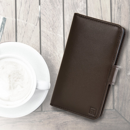 Olixar Microsoft Lumia 550 Genuine Leather Wallet Case - Brown