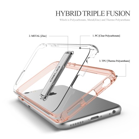 Obliq Naked Shield iPhone 6/6S Plus Case - Rose Goud
