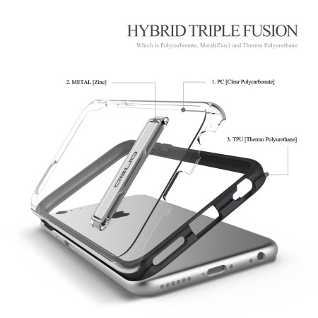 Obliq Naked Shield iPhone 6/6S Plus Case - Zwart