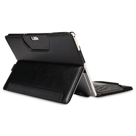Navitech Leather-Style Microsoft Surface Pro 4 Stand Case - Black