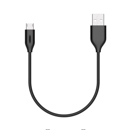 Olixar 10cm Micro USB Sync and Charge Cable - Black