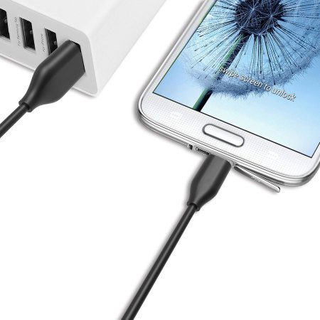 Câble Micro USB vers USB Olixar Charge & Sync. 10cm – Noir