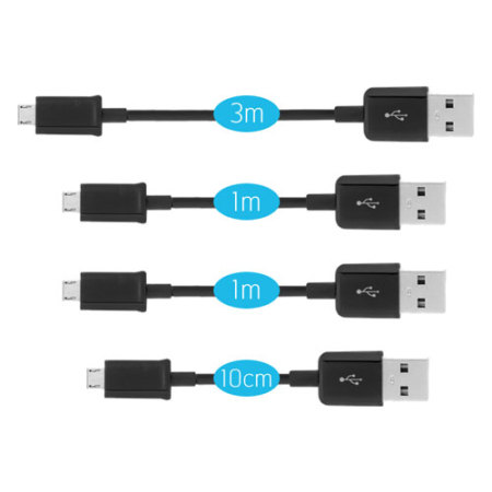 Olixar Multi-length Micro USB Charge & Sync Cable 4 Pack