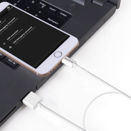 2 Cables USB Lightning Avantree "Made For iPhone" 30 cm - Blancos