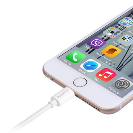 2 Cables USB Lightning Avantree "Made For iPhone" 30 cm - Blancos