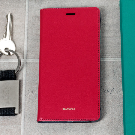 Official Huawei P8 Flip Cover Case - Red