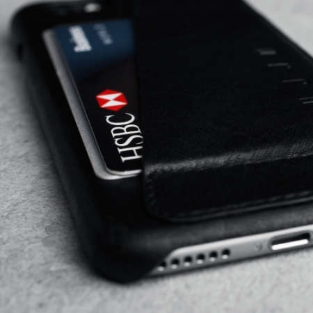 Mujjo Leren Wallet Case 80° iPhone 6S/6 Case - Zwart