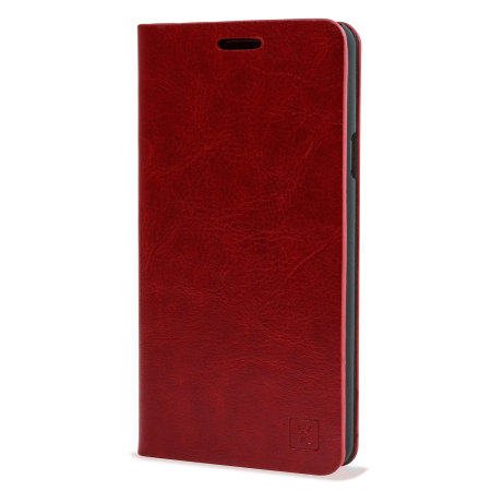 Housse Portefeuille Samsung Galaxy A3 2016 Olixar Simili Cuir - Rouge