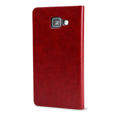 Housse Portefeuille Samsung Galaxy A3 2016 Olixar Simili Cuir - Rouge