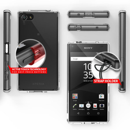 Gelukkig heks Krachtcel Ringke Fusion Sony Xperia Z5 Compact Case - Smoke Black