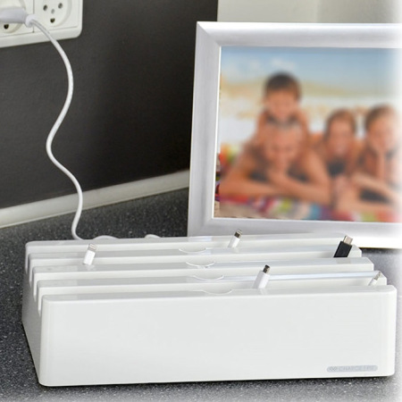 Charge Pit 6-Port Universal Charging Station - ArcticWhite
