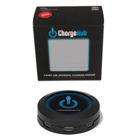 Estación de Carga ChargeHub 7 Puertos USB - Negra