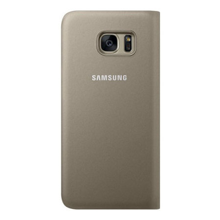 Original Samsung Galaxy S7 Tasche Flip Wallet Cover in Gold