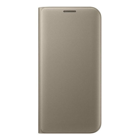 Original Samsung Galaxy S7 Edge Tasche Flip Wallet Cover in Gold
