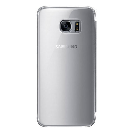 Funda Oficial Samsung Galaxy S7 Edge Clear View - Plata