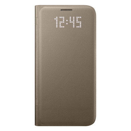 Official Samsung Galaxy S7 LED Flip Wallet Cover - Gold