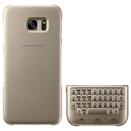 Official Samsung Galaxy S7 Edge QWERTY Keyboard Cover - Goud
