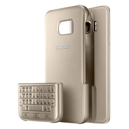 Official Samsung Galaxy S7 Edge QWERTY Keyboard Cover - Gold