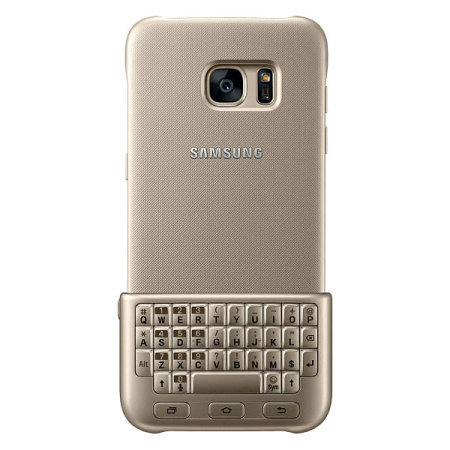 Official Samsung Galaxy S7 Edge QWERTY Keyboard Cover - Gold