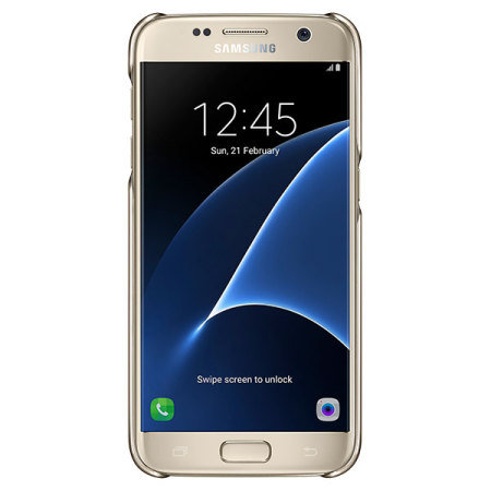 Funda Samsung Galaxy S7 Oficial Clear Cover - Dorada