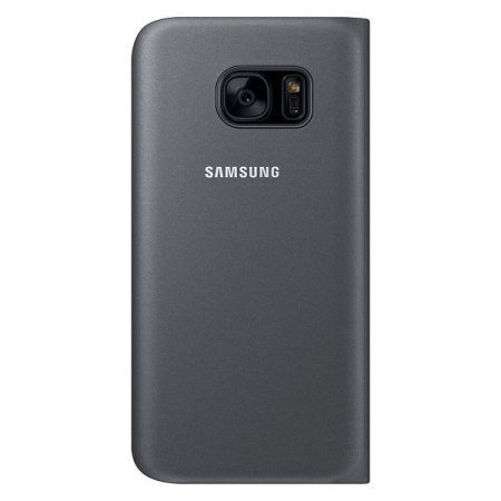 Original Samsung Galaxy S7 Tasche S View Premium Cover in Schwarz