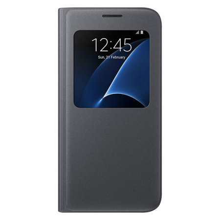 Official Samsung Galaxy S7 S View Premium Cover Case - Zwart