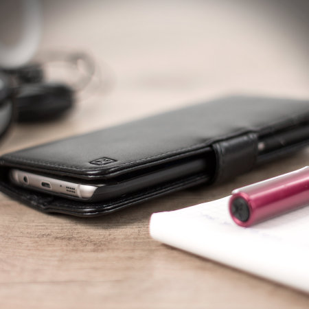 Housse Samsung Galaxy S7 Edge Olixar Portefeuille Cuir - Noire 