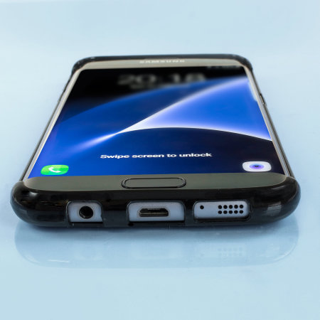 FlexiShield Samsung Galaxy S7 Edge Gel Case - Solide Zwart