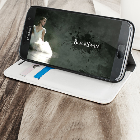 Olixar Kunstledertasche für das Samsung Galaxy S7 in Weiß