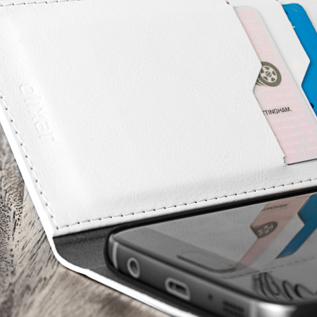 Olixar leren-stijl Samsung Galaxy S7 Wallet Case - Wit