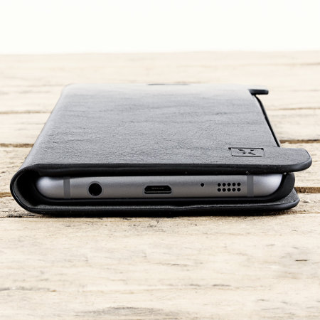 Olixar Leather-Style Samsung Galaxy S7 Edge Lommebok Deksel - Sort