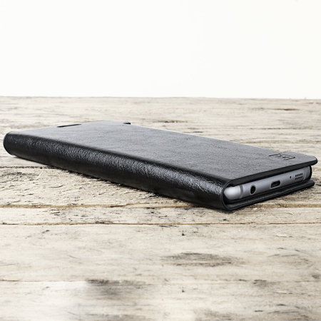 Olixar Leather-Style Samsung Galaxy S7 Edge suojakotelo - Musta