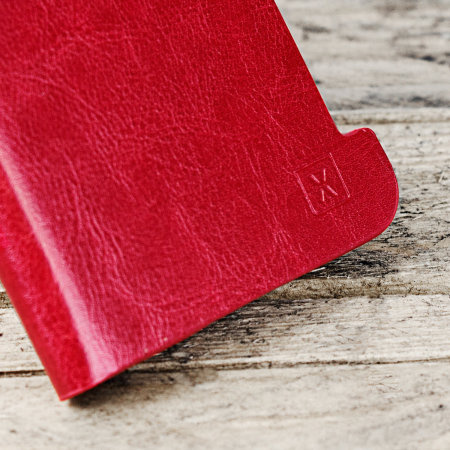Olixar Leather-Style Samsung Galaxy S7 Edge Lommebok Deksel - Rød