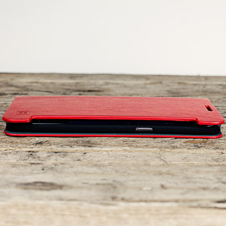Olixar Leather-Style Samsung Galaxy S7 Edge Lommebok Deksel - Rød