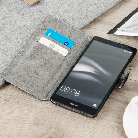 Olixar Low Profile Huawei Mate 8 Wallet Case Tasche in Schwarz