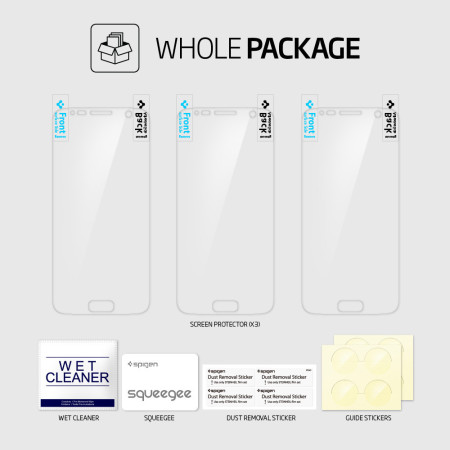 Spigen Crystal Samsung Galaxy S7 Film Screen Protector - Three Pack
