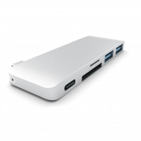 Satechi USB-C Adapter & Hub met USB Oplaad Poorten - Zilver