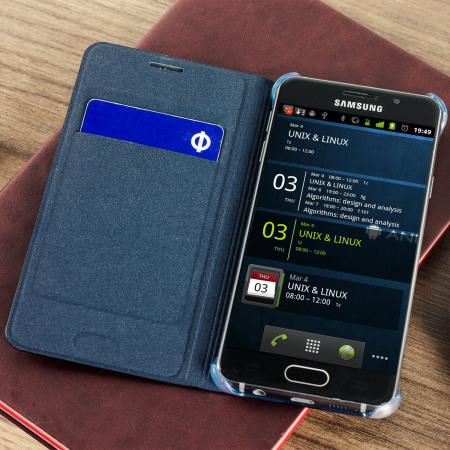 Funda Samsung Galaxy A3 2016 Oficial Flip Wallet - Azul