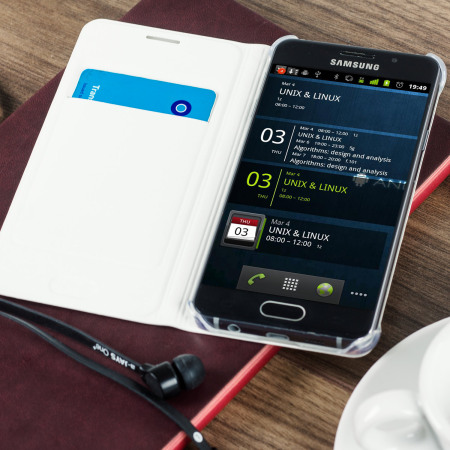 Flip Wallet Cover Samsung Galaxy A3 2016 - Blanche
