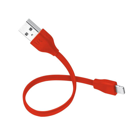 Urban Revolt Flat Non-tangle MFi Lightning Cable 20cm - Red