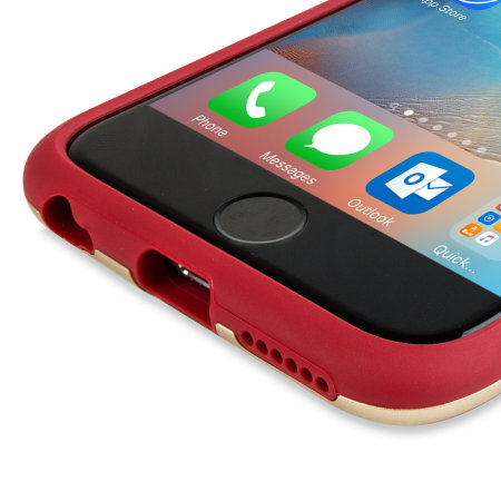 Motomo Ino Line Infinity iPhone 6S / 6 Case - Iron Red / Gold