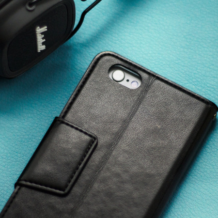 Hansmare Leather-Style Super Slim iPhone 6S / 6 Wallet Case - Black