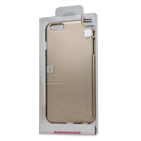 Mercury Metallic Silicone Finish Hard Case iPhone 6S / 6 Plus - Gold
