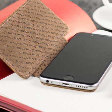 Vaja Slim Pelle iPhone 6S / 6 Premium Leather Book Flip Case - Gold