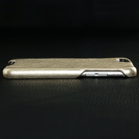 Coque iPhone 6S / 6 Cuir Premium Vaja Metallic - Vintage Or