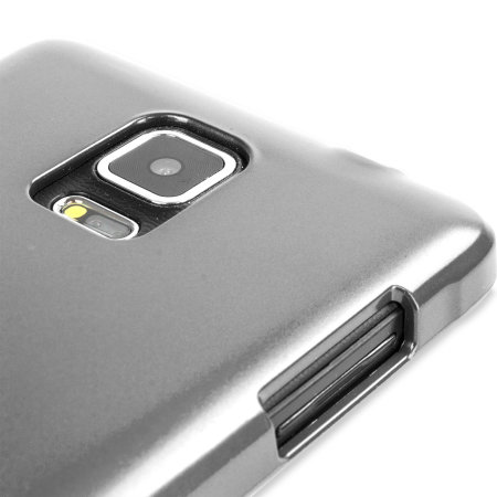 Mercury iJelly Samsung Galaxy Note 4 Gel Case Hülle Metallic Silber