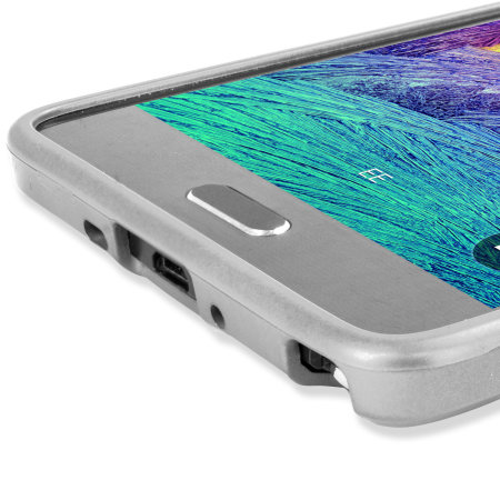 Mercury iJelly Samsung Galaxy Note 4 Gel Case Hülle Metallic Silber